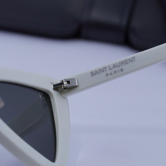 Saint Laurent SL207 JERRY 007 Cat Eye Sunglasses - White/Grey main image 4